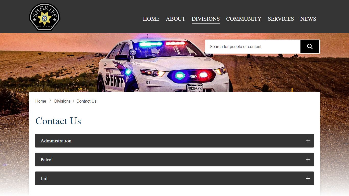 Contact Us Weld Sheriff